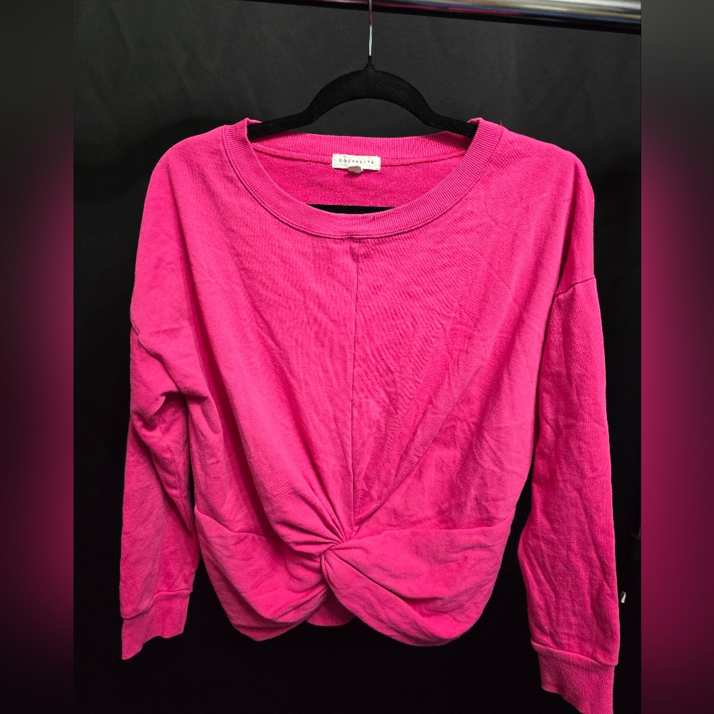 Socialite Vibrant Pink Knit Top
